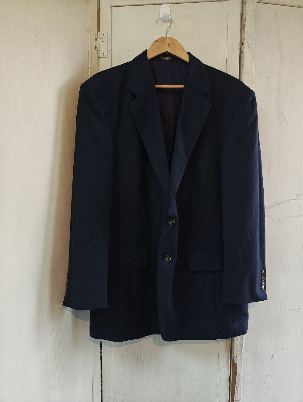 Versini Men’s Navy Two Button Blazer Sport Coat Classic Navy